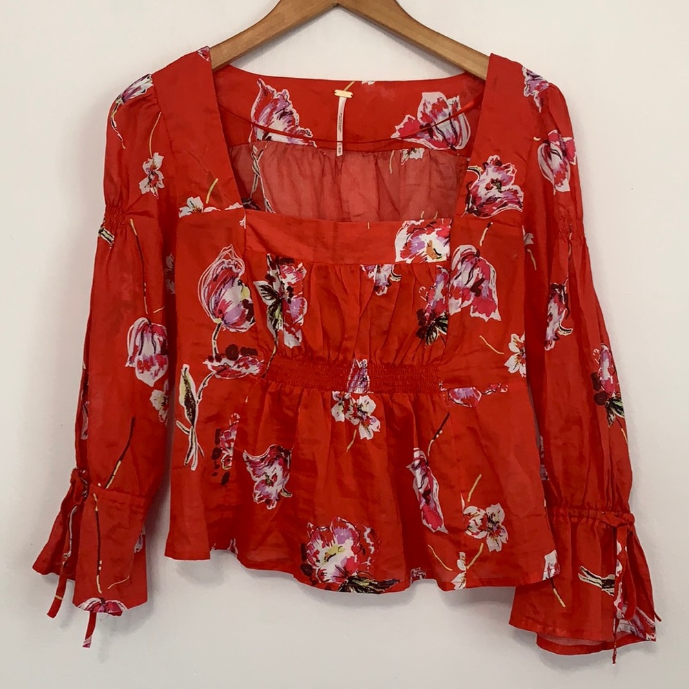 Free People Floral Top Size XS